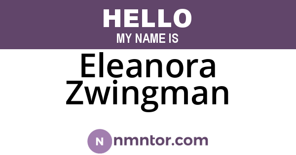 Eleanora Zwingman