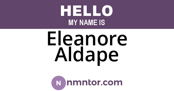 Eleanore Aldape