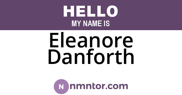 Eleanore Danforth