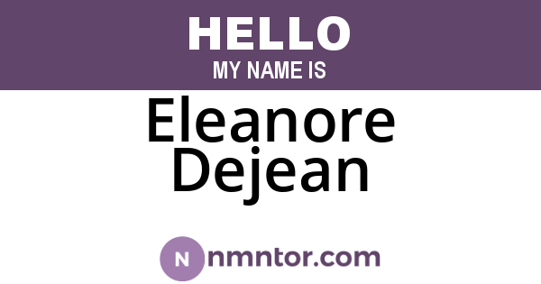 Eleanore Dejean