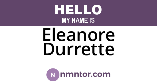 Eleanore Durrette