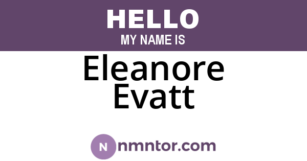 Eleanore Evatt