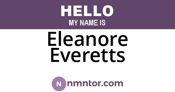 Eleanore Everetts
