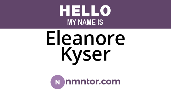 Eleanore Kyser