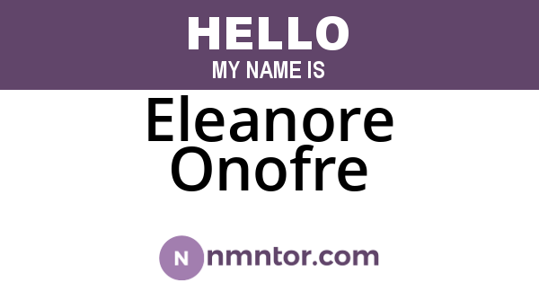 Eleanore Onofre