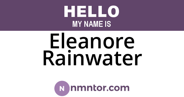 Eleanore Rainwater