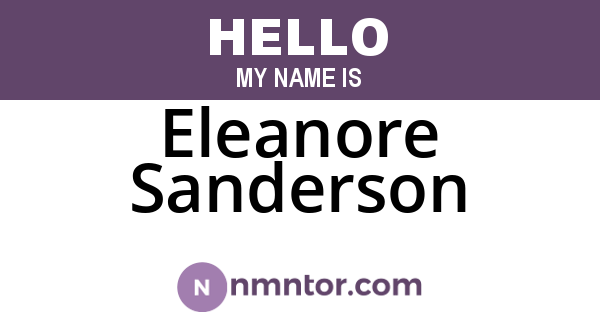 Eleanore Sanderson