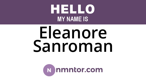 Eleanore Sanroman