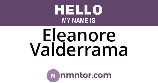 Eleanore Valderrama