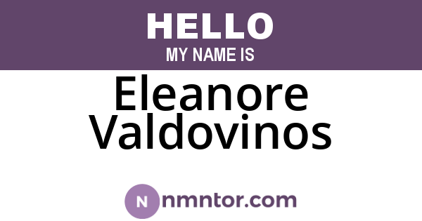 Eleanore Valdovinos