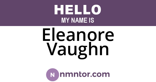 Eleanore Vaughn