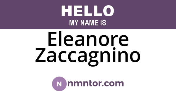 Eleanore Zaccagnino