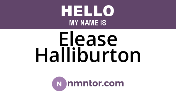 Elease Halliburton