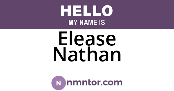 Elease Nathan