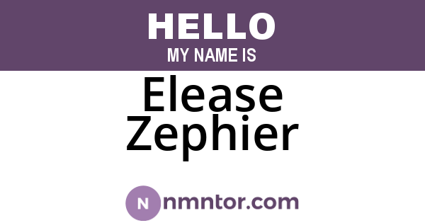 Elease Zephier