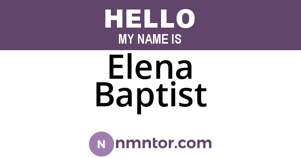 Elena Baptist