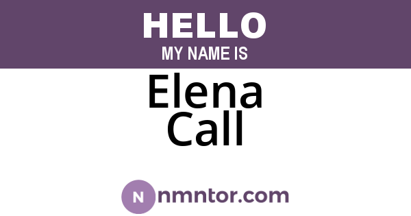 Elena Call