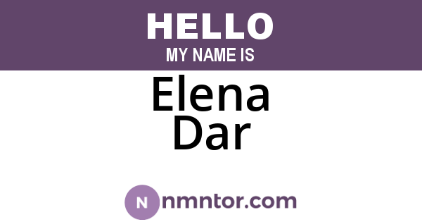 Elena Dar