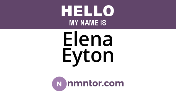 Elena Eyton