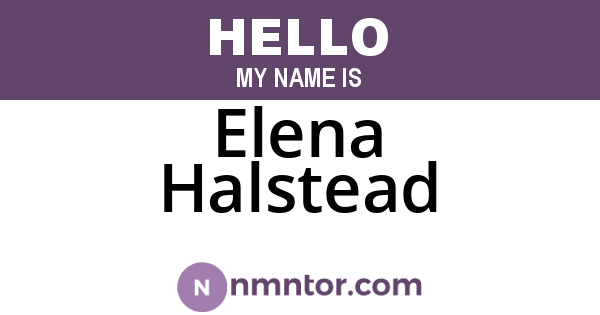 Elena Halstead