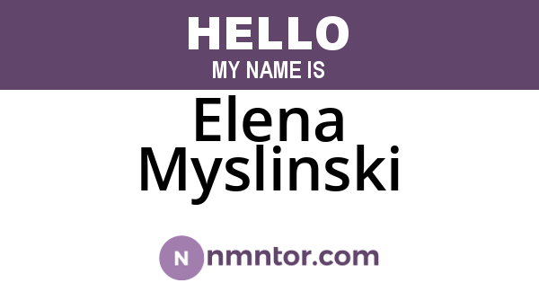 Elena Myslinski