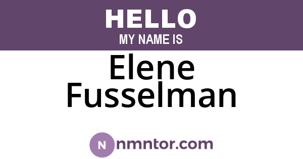 Elene Fusselman