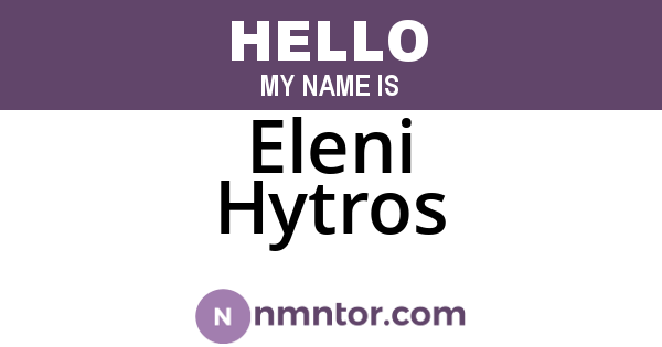 Eleni Hytros