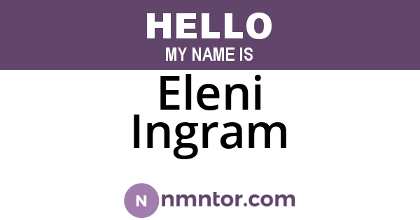 Eleni Ingram