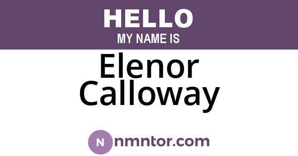 Elenor Calloway