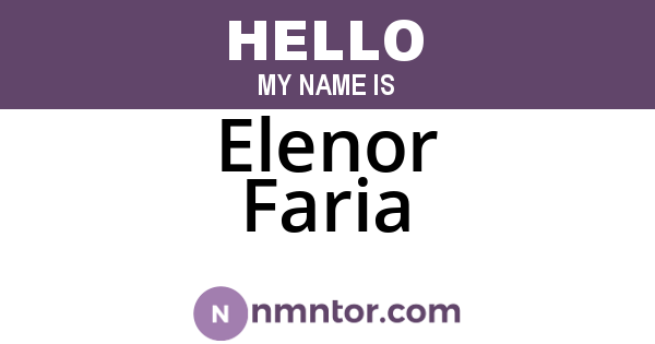 Elenor Faria
