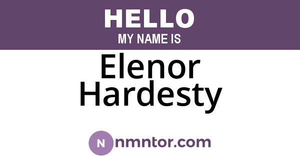 Elenor Hardesty