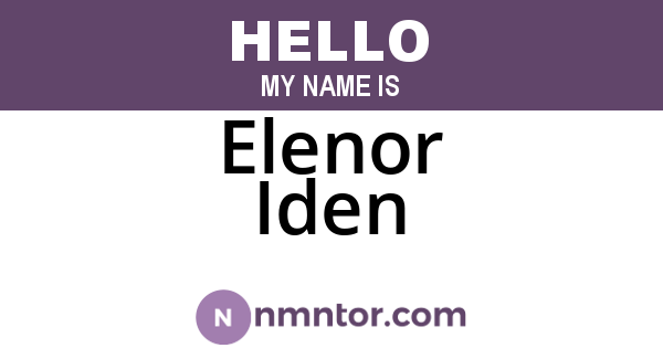 Elenor Iden