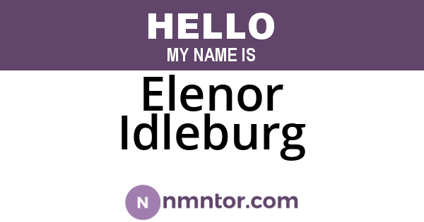 Elenor Idleburg