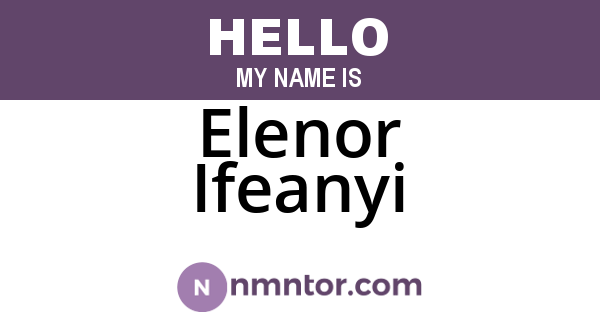 Elenor Ifeanyi