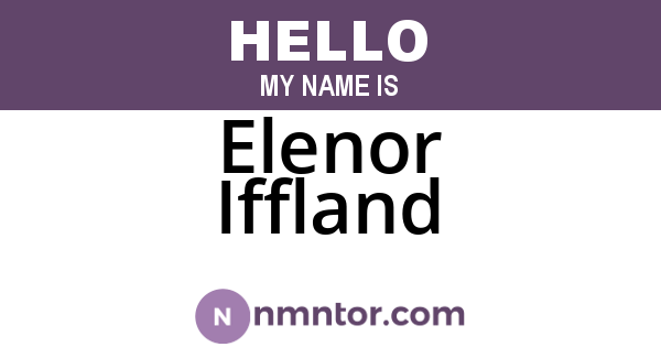 Elenor Iffland