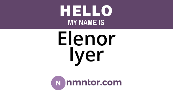 Elenor Iyer