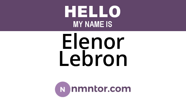 Elenor Lebron