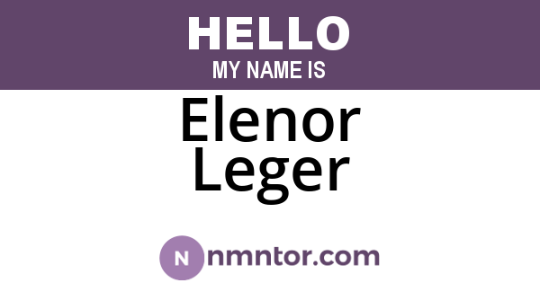 Elenor Leger