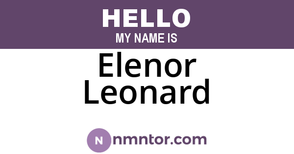 Elenor Leonard