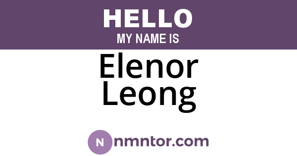 Elenor Leong