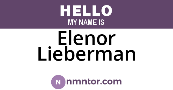 Elenor Lieberman