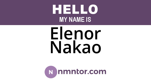 Elenor Nakao