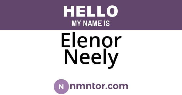 Elenor Neely
