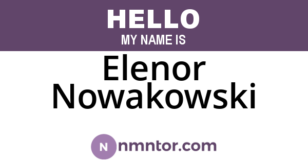 Elenor Nowakowski