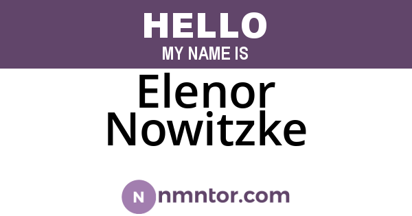 Elenor Nowitzke