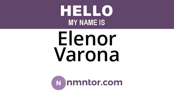 Elenor Varona