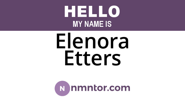 Elenora Etters