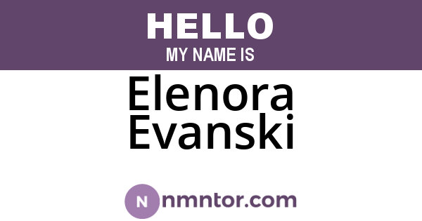 Elenora Evanski