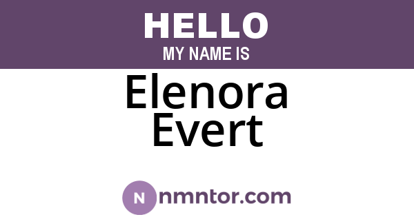 Elenora Evert