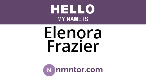 Elenora Frazier